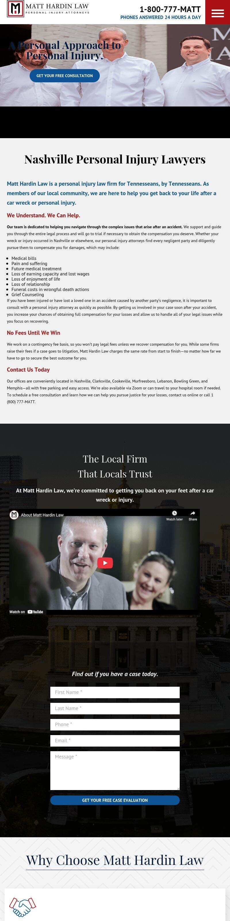 Matt Hardin Law, PLLC - Nashville TN Lawyers