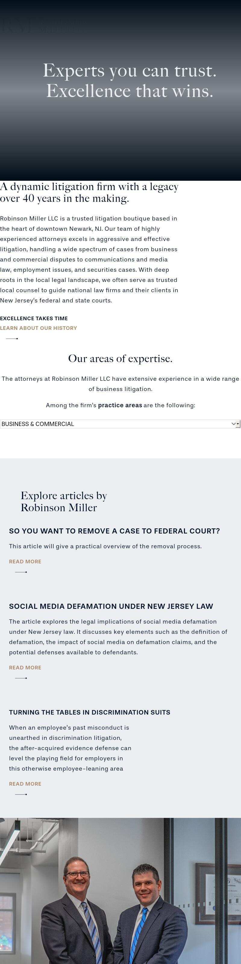 Robinson Miller LLC - Newark NJ Lawyers