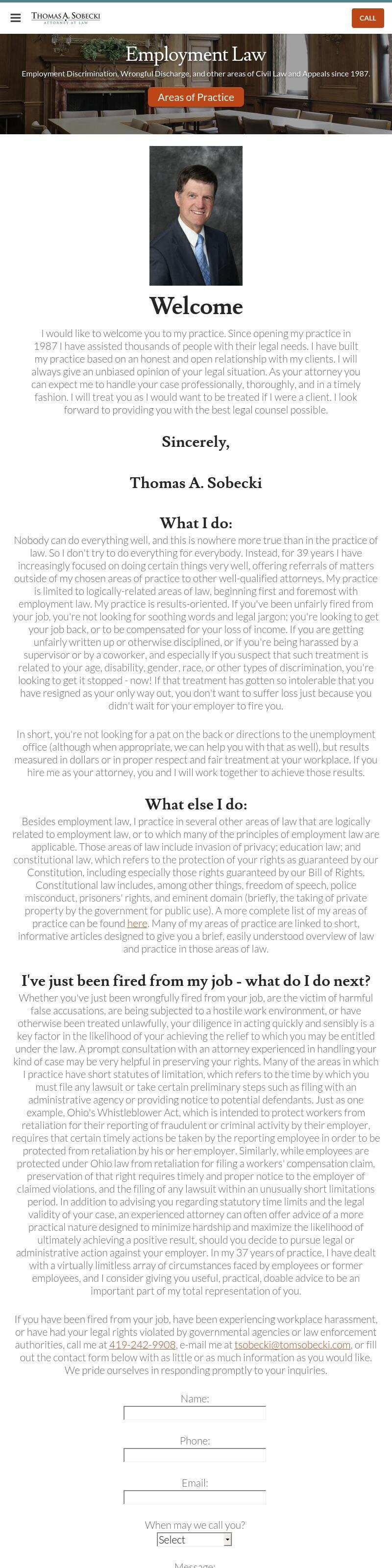Thomas A. Sobecki, Attorney at Law - Toledo OH Lawyers