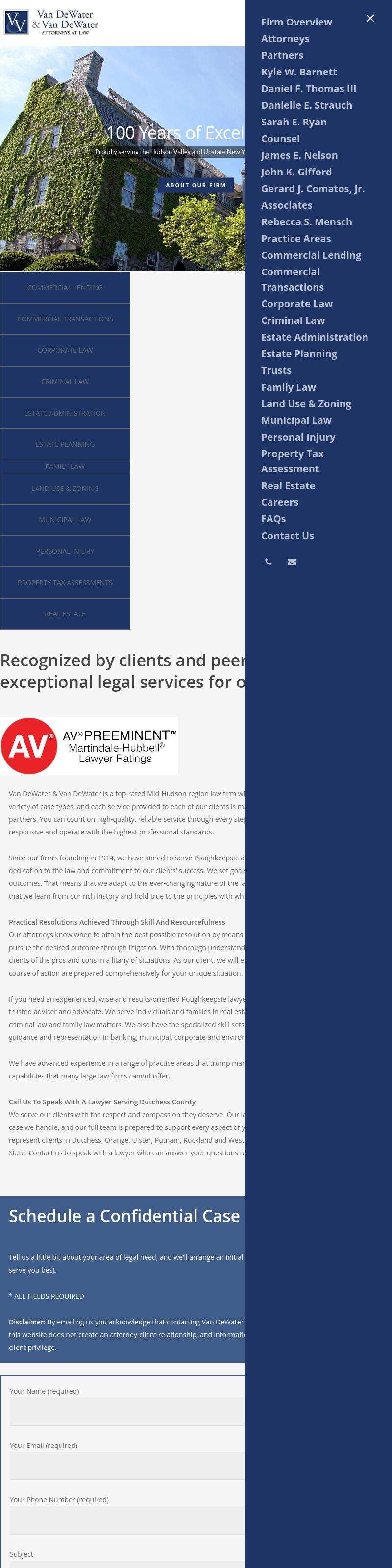 Van DeWater & Van DeWater - Poughkeepsie NY Lawyers